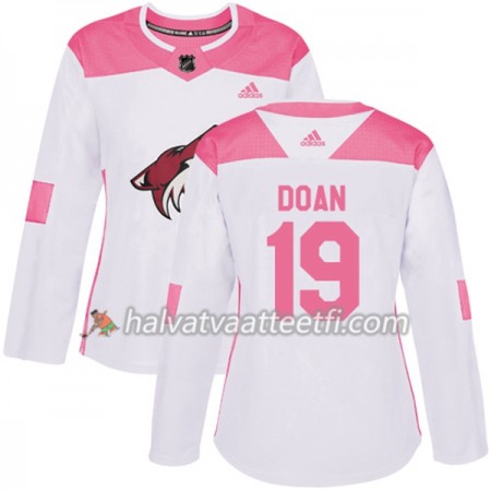 Naisten NHL Arizona Coyotes Pelipaita Shane Doan 19 Adidas 2017-2018 Valkoinen Vaaleanpunainen Fashion Authentic